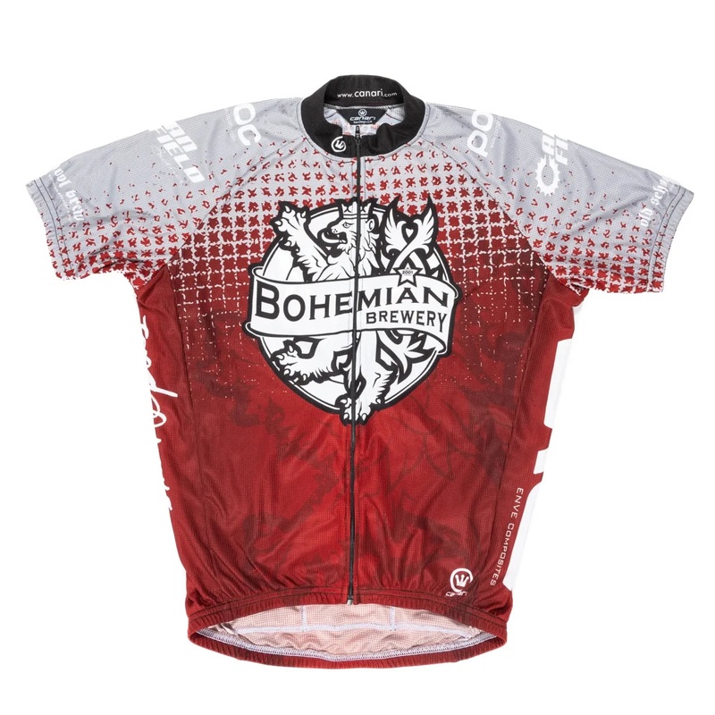 Canari Bohemian Brewery Cycling Jersey - Men's S Red/Grey