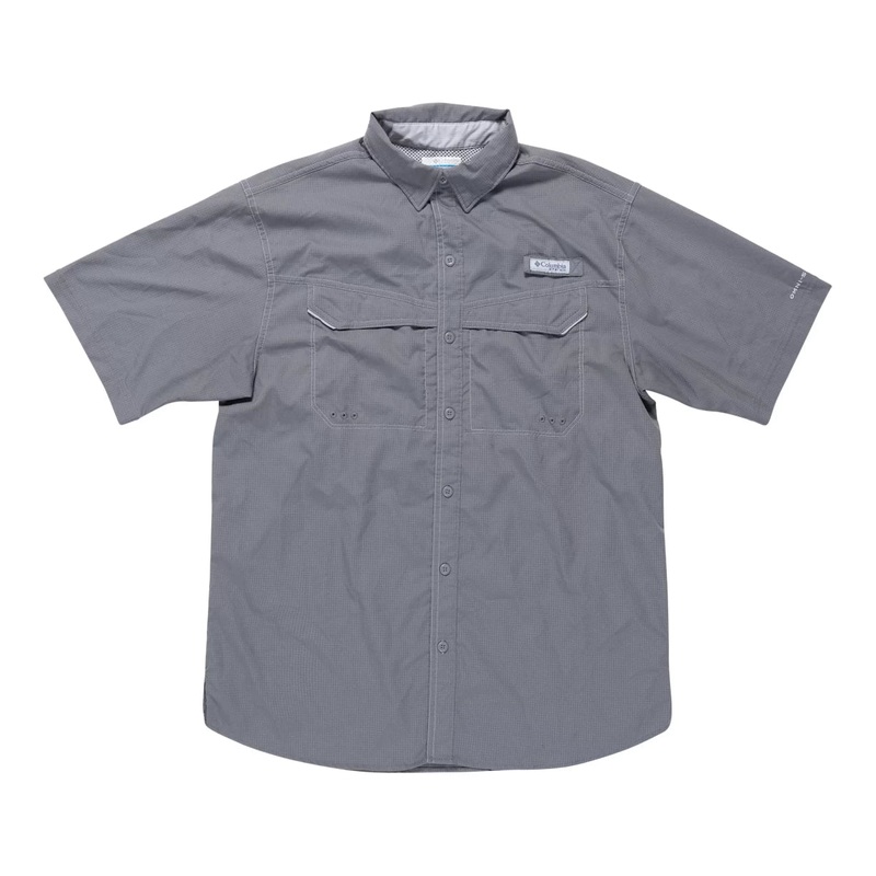 Columbia PFG Low Drag Offshore Short Sleeve Shirt - Men's S Grey