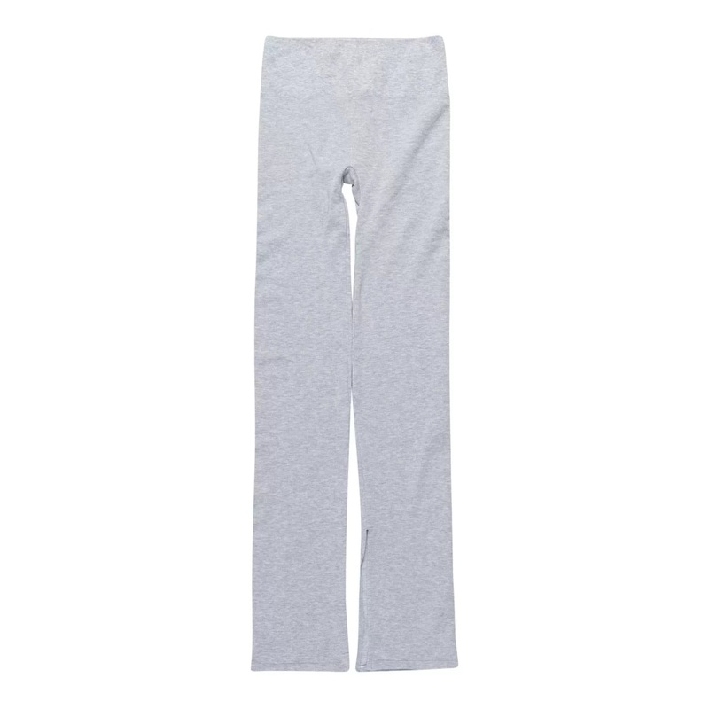 Fabletics High Waisted Seamless Rib Pants - Women's S Light Gray