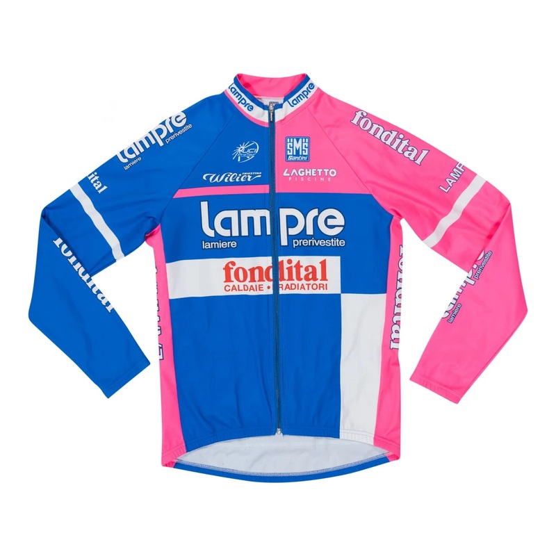 Santini Long Sleeve Jersey - Men's 3X Pink/Blue
