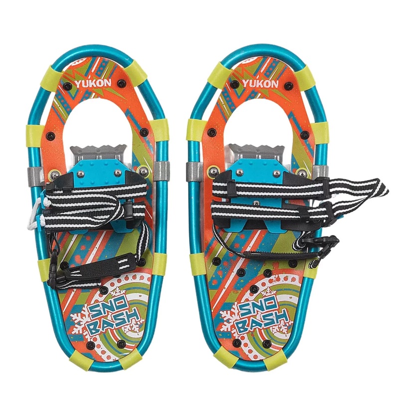 Yukon Charlie's Premium Aluminum Snowshoes - Kids' One Size Orange/Green