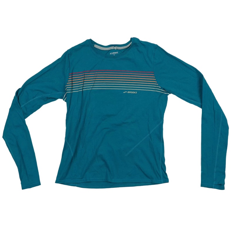 Brooks Luxe Long Sleeve Shirt S Blue