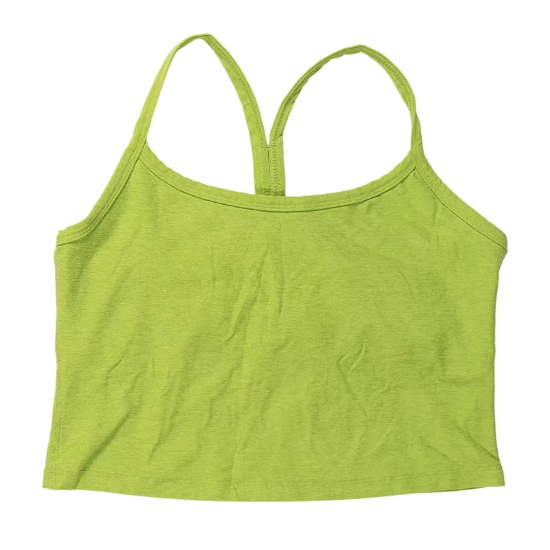 Beyond Yoga Spacedye Slim Racerback Cropped Tank L Green