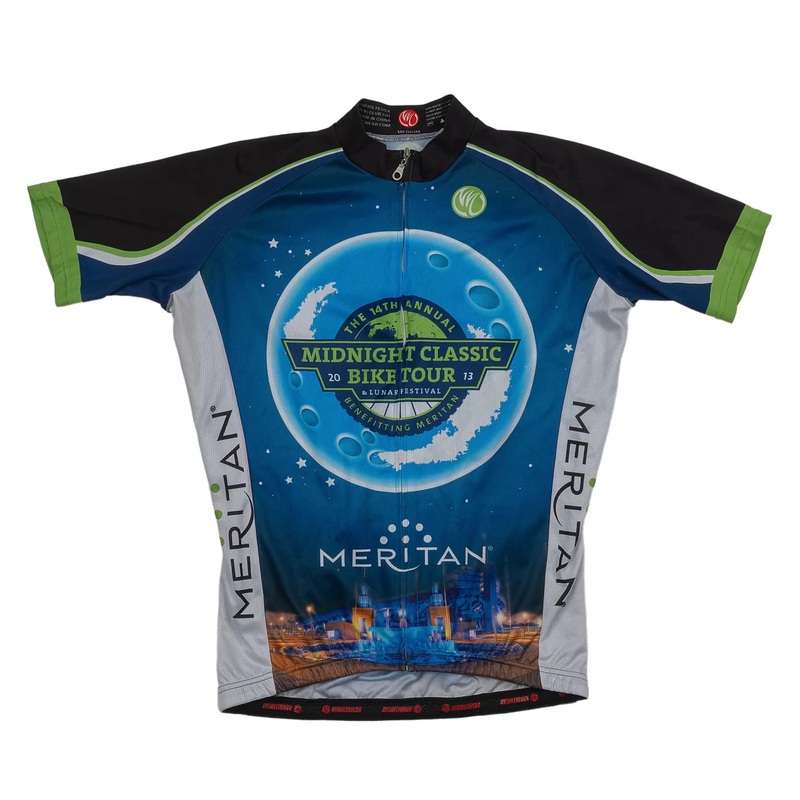 Nimblewear Short-Sleeve Cycling Jersey - Men's M Blue/Green