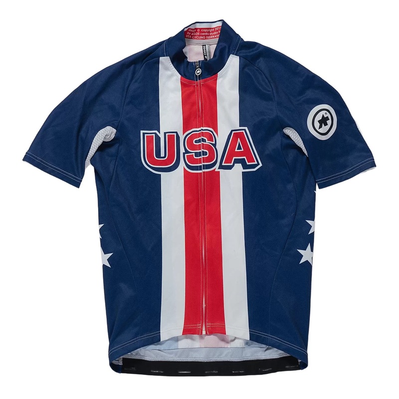 Assos Short Sleeve Jersey - Men's M Red/Blue/White