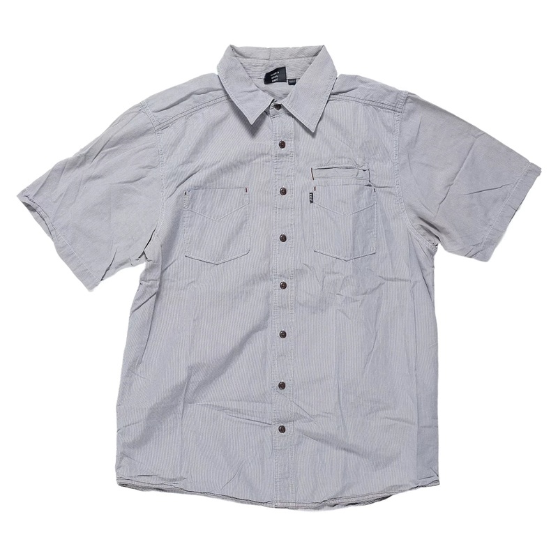 Kavu Short Sleeve Button Up - Men's L Gray