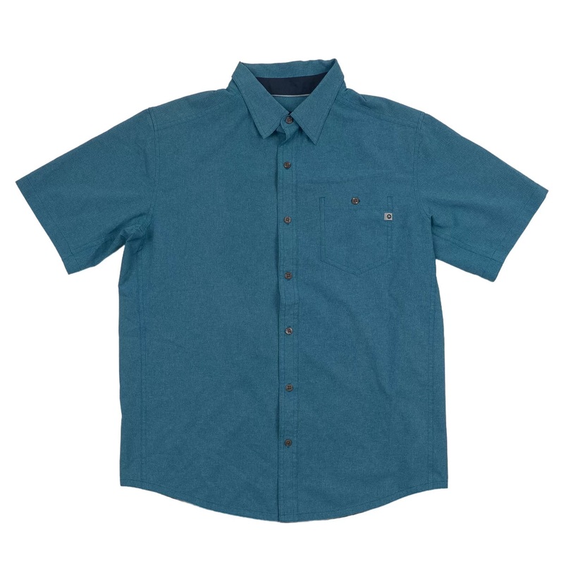 Marmot Short Sleeve Button Up - Men's M Blue