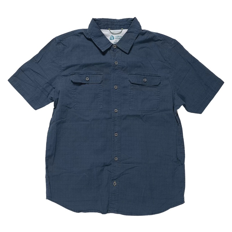 Sierra Designs Short Sleeve Button Up - Men's L Navy