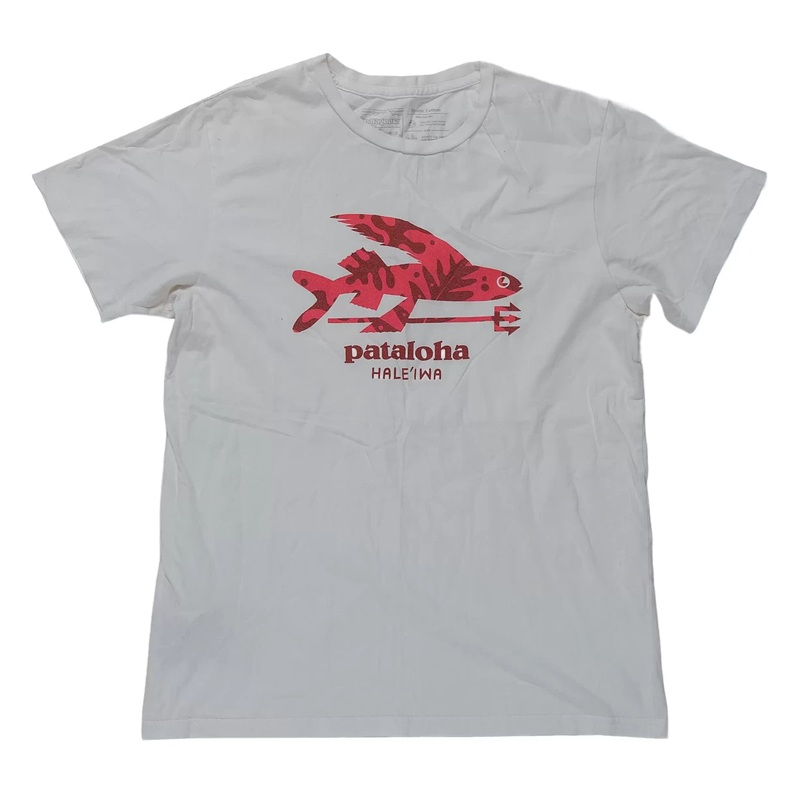 Patagonia Flying Fish Organic T-Shirt - Men's M White