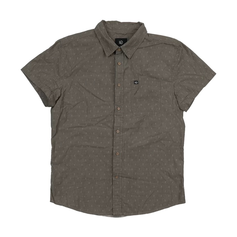 Ten Tree Button Up Shirt - Men's L Green