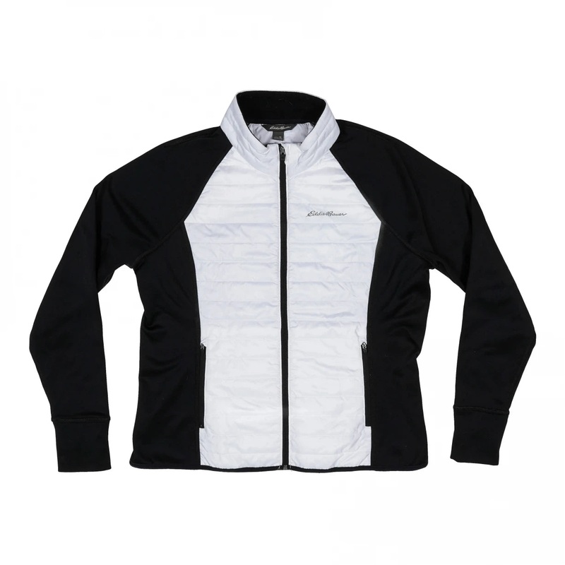 Eddie Bauer Hybrid Softshell Insulated Jacket - Women's XL White/Black