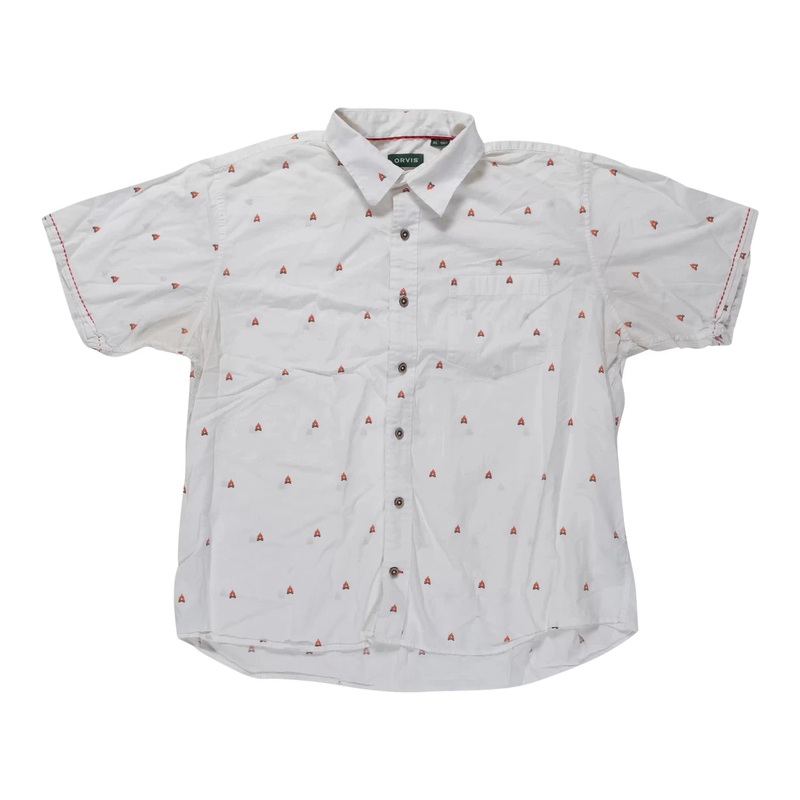 Orvis Short Sleeve Button Down Shirt - Men's XL White