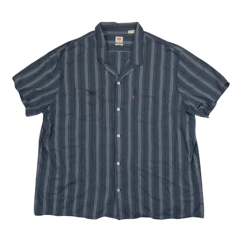 Levi's Short-Sleeve Button Down Shirt - Men's XXL Blue Stripe