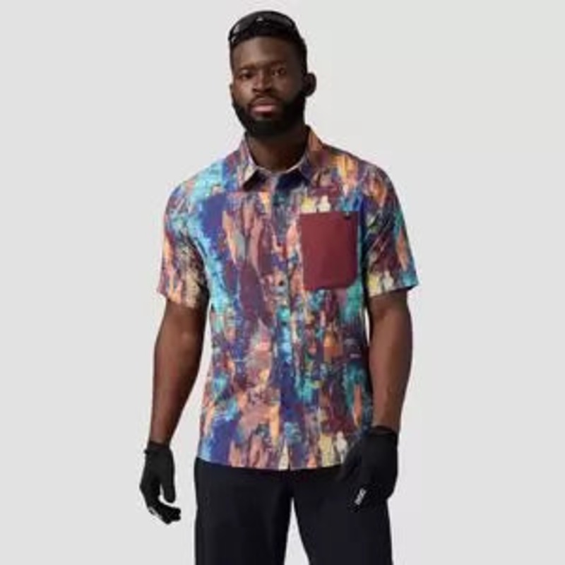 Backcountry Slickrock Short-Sleeve Button-Up Jersey L Multi-Pendula Print