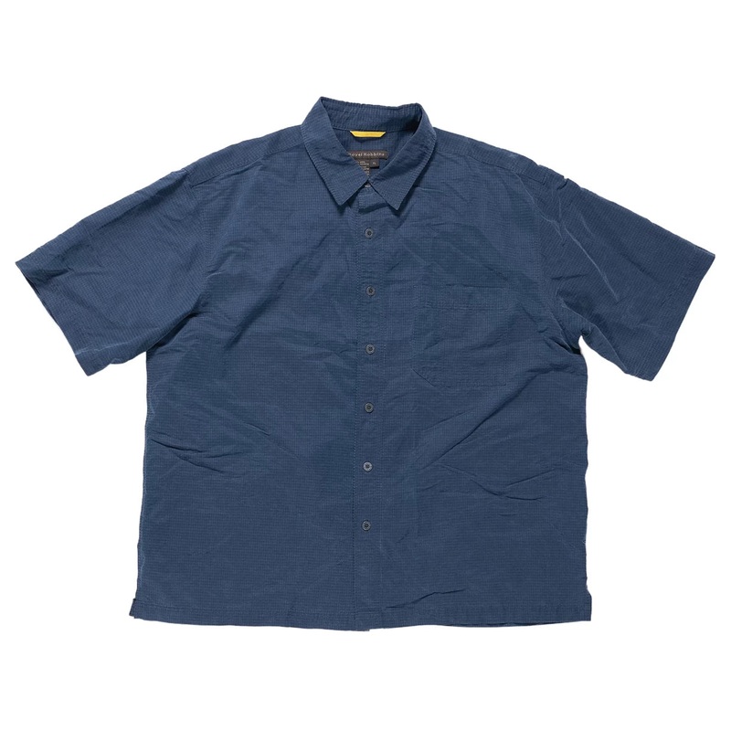 Royal Robbins Short Sleeve Button-Down Shirt - Men's XL Blue