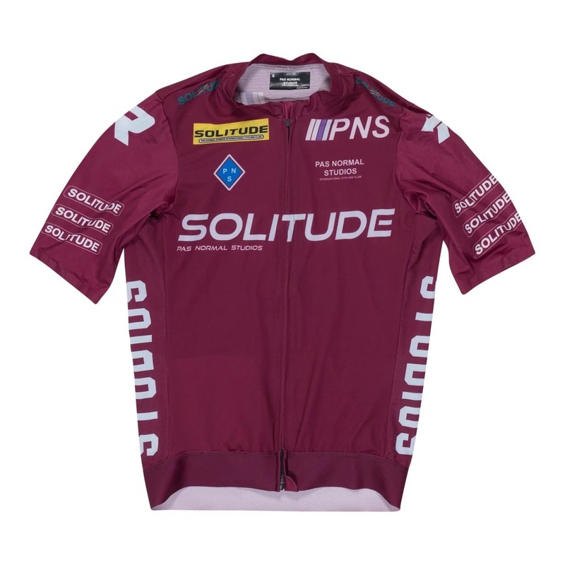 Pas Normal Studios Solitude Logo Jersey - Men's S Burgundy