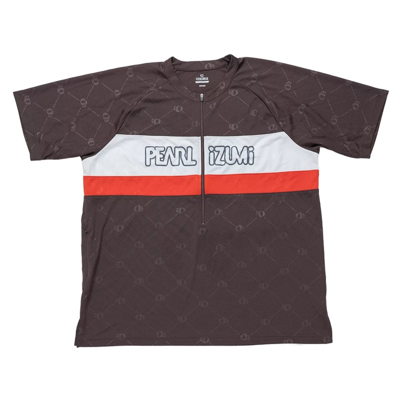 Pearl Izumi 1/2 Zip Short-Sleeve Cycling Jersey - Men's XXL Brown/White Print