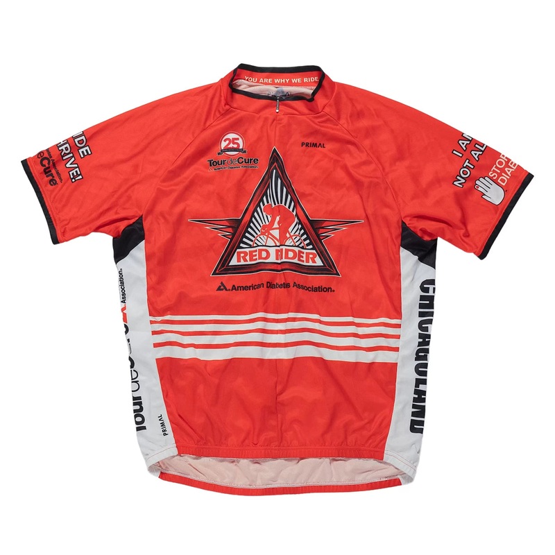 Primal Wear 3/4-Zip Cycling Jersey - Men's 2XL Red/White