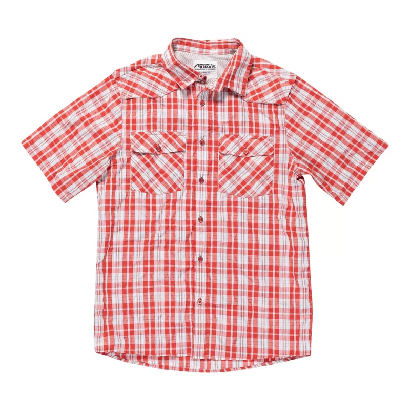 Mountain Khakis Scrambler Short Sleeve Shirt - Men's M Red