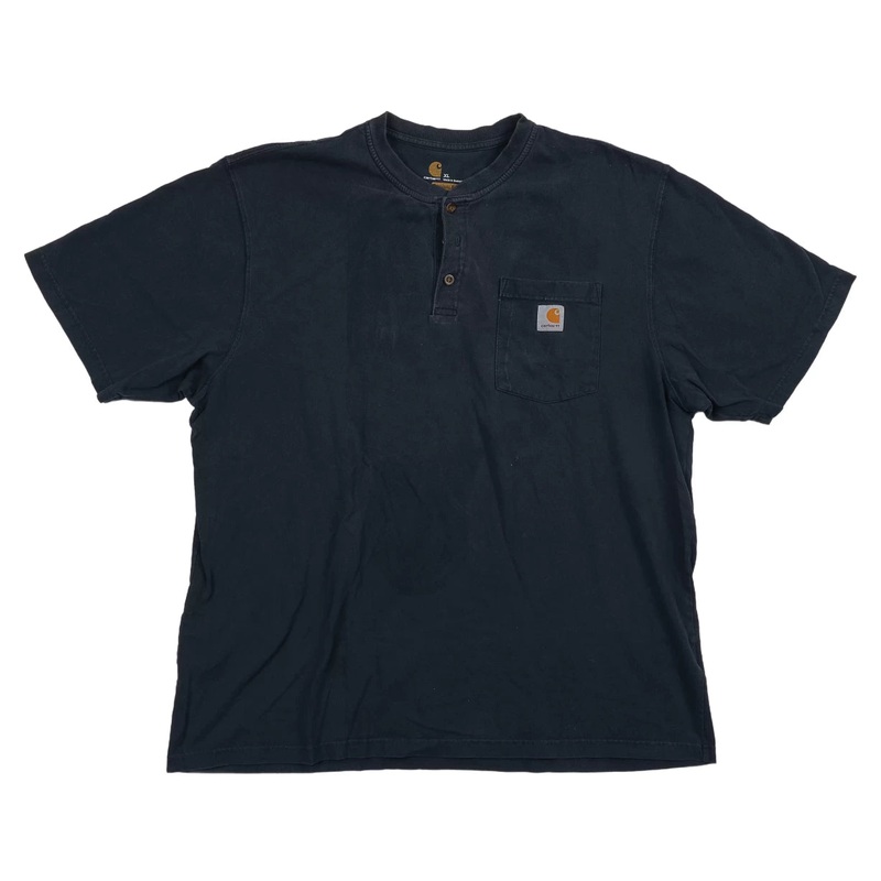 Carhartt Short-Sleeve Pocket Henley T-Shirt - Men's XL Navy
