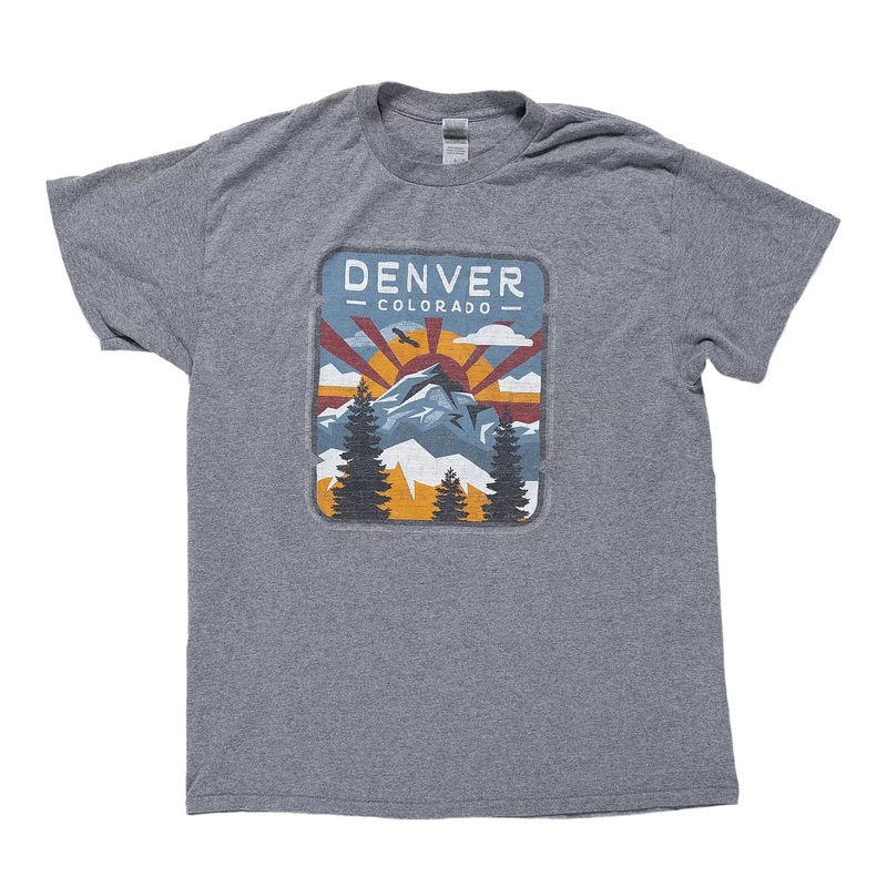 Denver Colorado Graphic Tee - Men's L Gray
