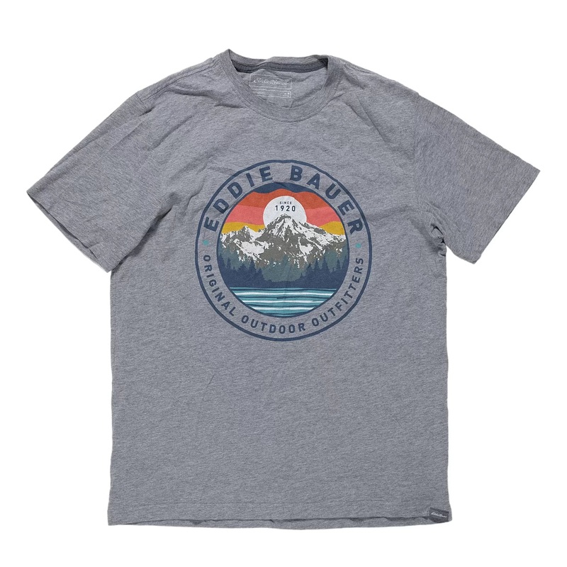 Eddie Bauer Graphic Tee - Men's M Gray