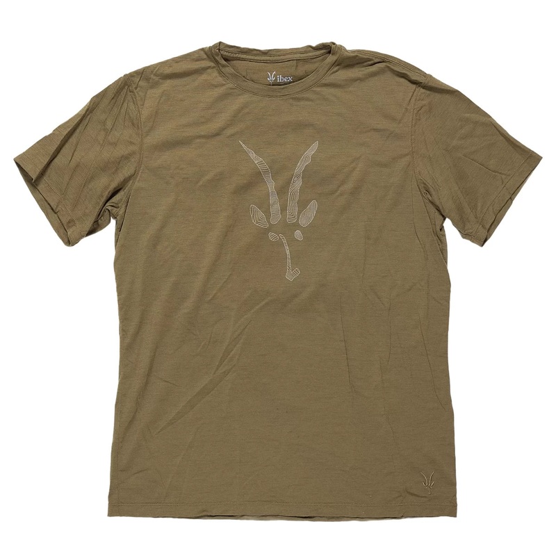 Ibex Next To Skin Natural T Shirt - Men's M Olive