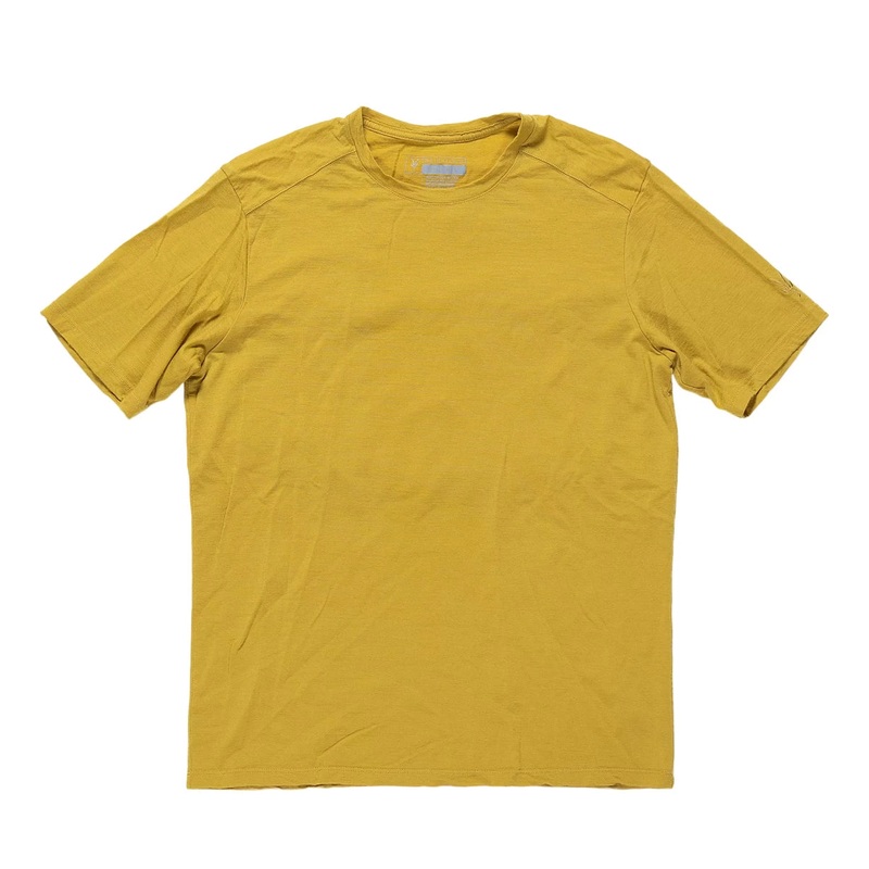 Ibex Weightless Wool T Shirt - Men's M Yellow