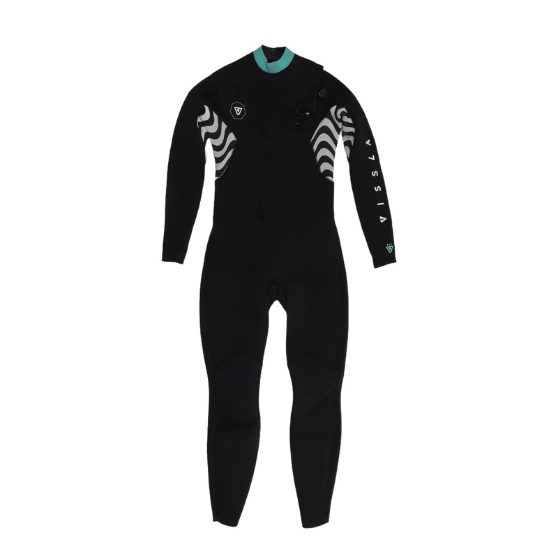 Vissla 4/3 7 Seas Chest Zip Wetsuit - Kids' 12 Black