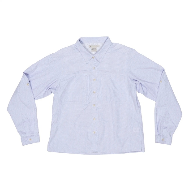 Exofficio Button Down Long-Sleeve Shirt - Women's L Purple
