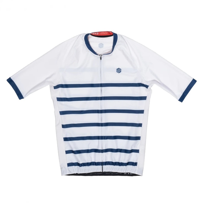 Siroko Cycling Short-Sleeve Jersey - Women's XL White/Blue