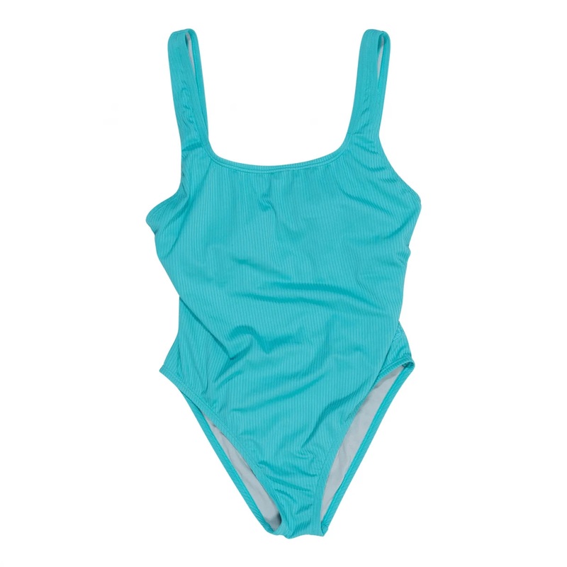Speedo One Piece Open Back Swimsuit 10 Turquoise