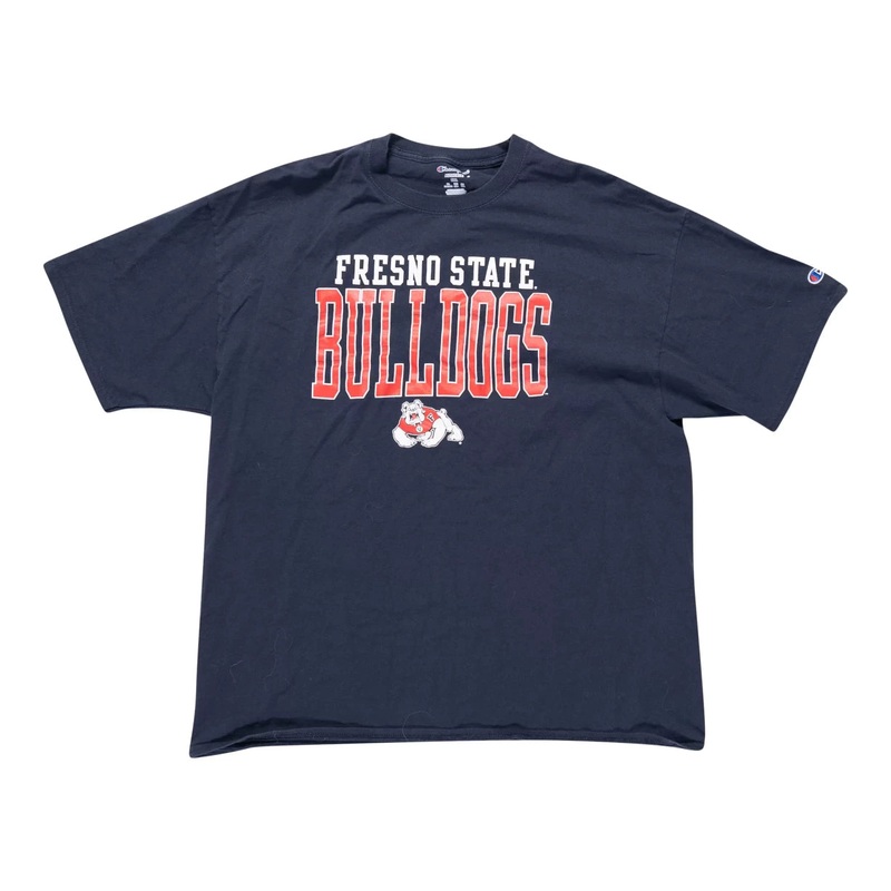 CHAMPION Fresno State Bulldogs TShirt - Men's 2XL Navy
