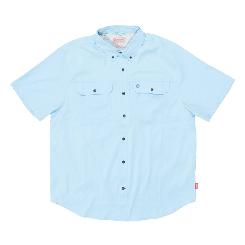 Coleman Vented Fishing Short Sleeve XL Light Blue