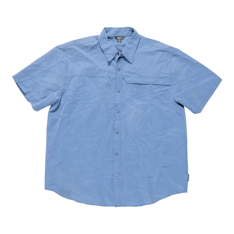 Royal Robbins Short Sleeve Button Up - Men's XL Blue