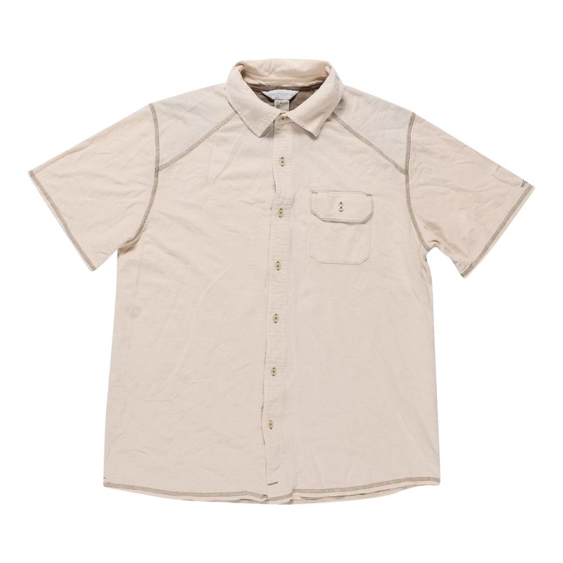 Horny Toad Short-Sleeve Button-Down Shirt - Men's M Tan