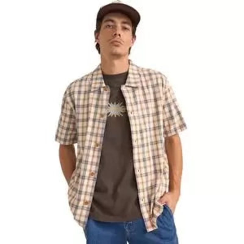Rhythm Check Short-Sleeve Shirt L Natural