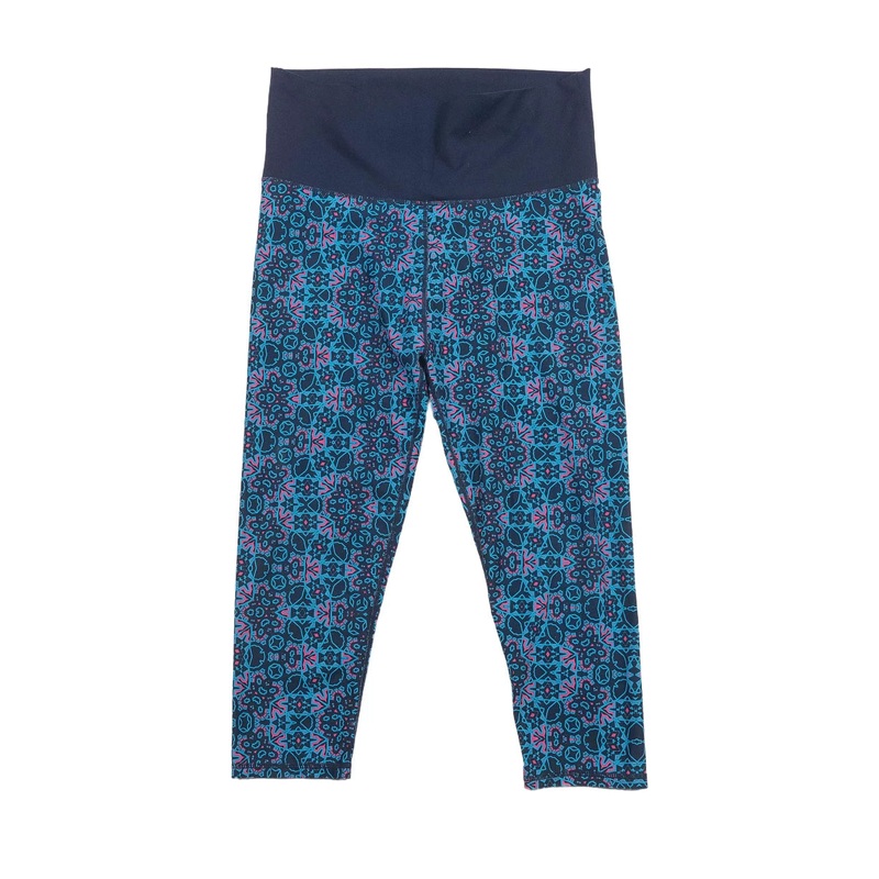 Fabletics Salar Printed PowerHold Capri - Women's L Multi