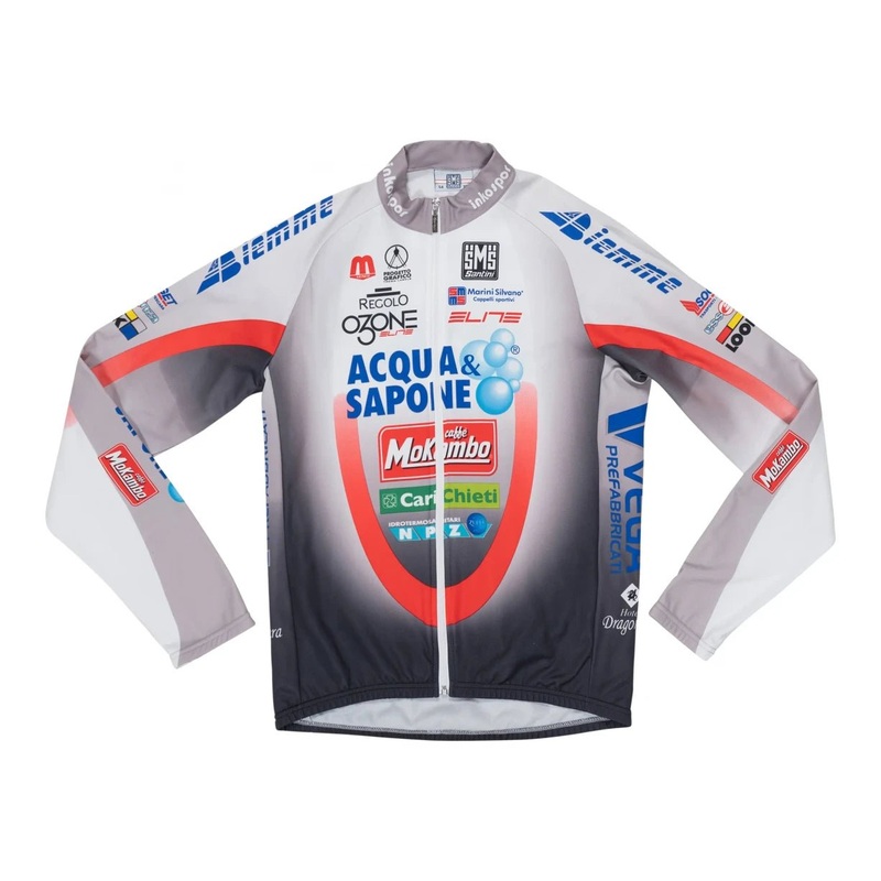 Santini Acque & Sapone LS Thermal Jersey 3XL Gray/White