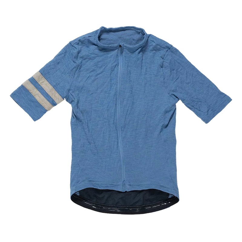 Pinebury Summer Wool Short Sleeve Cycling Jersey - Unisex XXS Blue