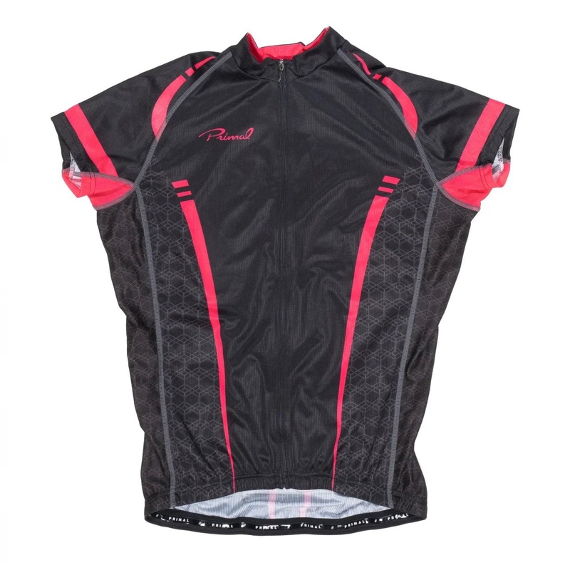 Primal Short-Sleeve Cycling Jersey - Women's XL Black/Pink