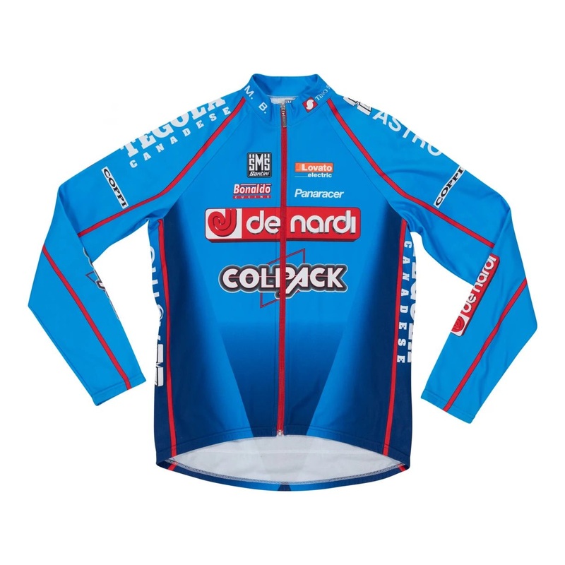 Santini Long Sleeve Full-Zip Thermal Jersey 3XL Blue
