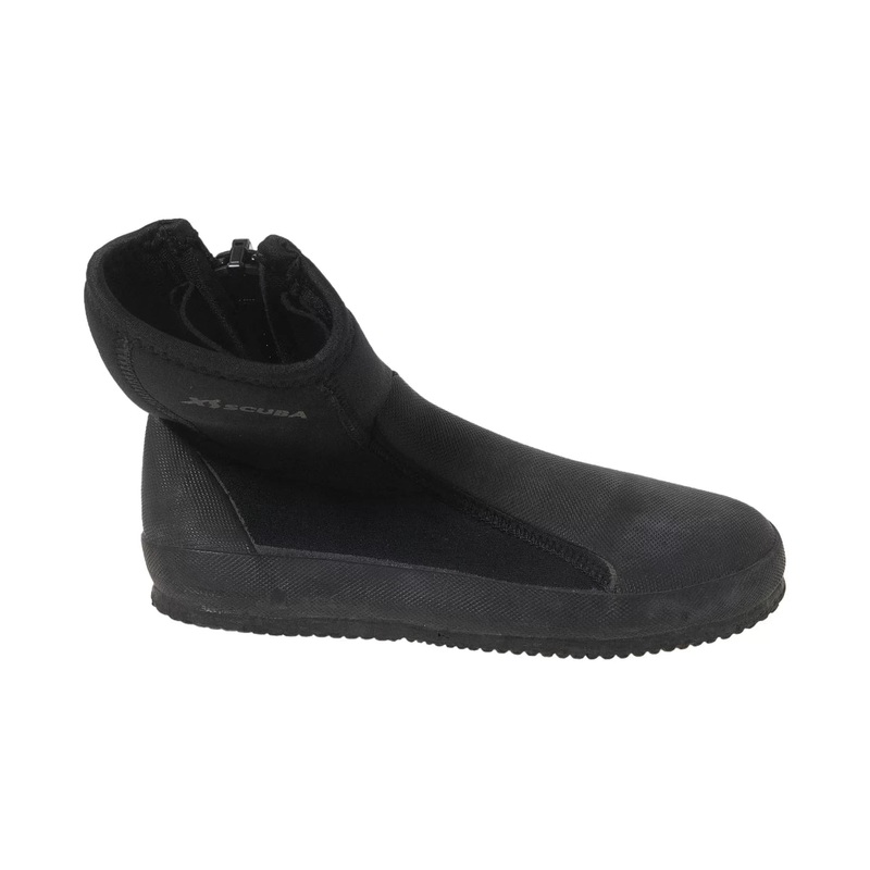 XS Scuba Deluxe Zipper Diving Boot 6 Black