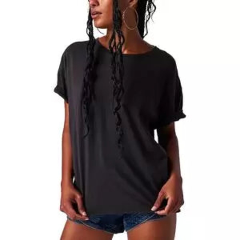 Free People Nina T-Shirt L Black
