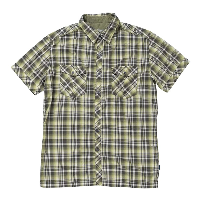 KUHL Eluxur Short-Sleeve Button Down Shirt - Men's M Green