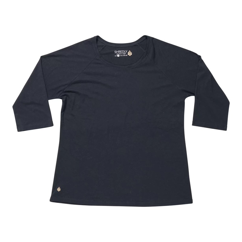 Shredly Raglan 3/4 Jersey - Women's XL Black