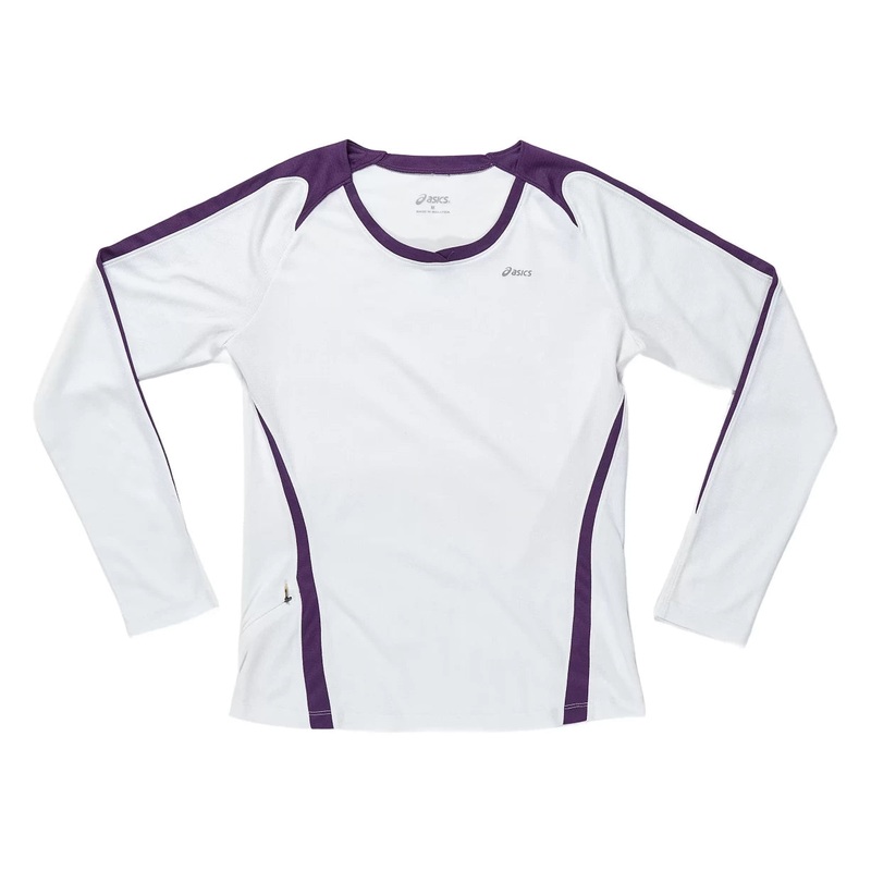 Asics Long Sleeve Shirt - Women's M White/Purple