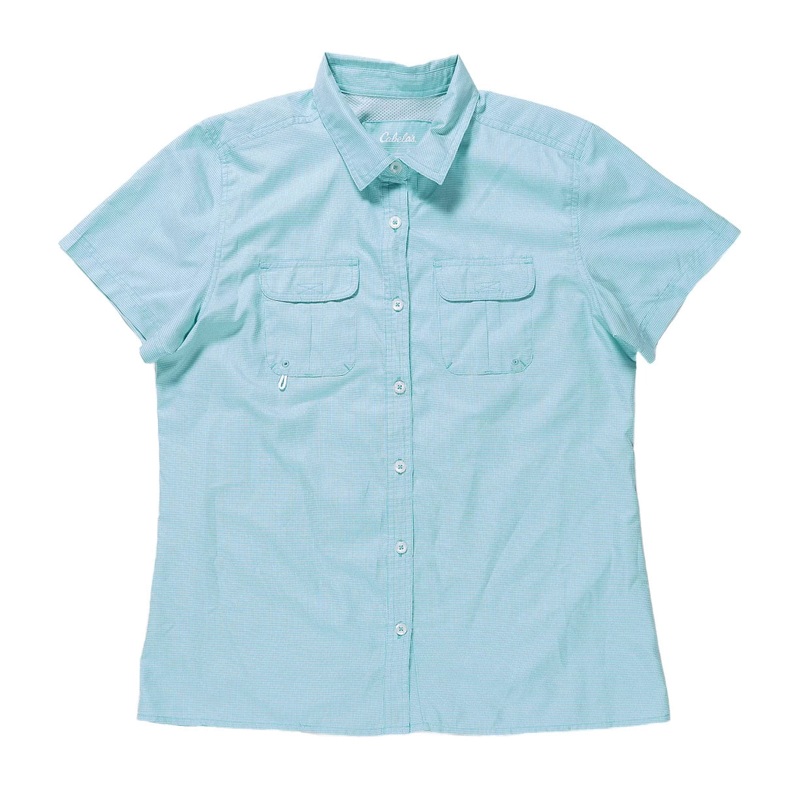 Cabela's Short Sleeve Fishing Shirt - Women's L Blue