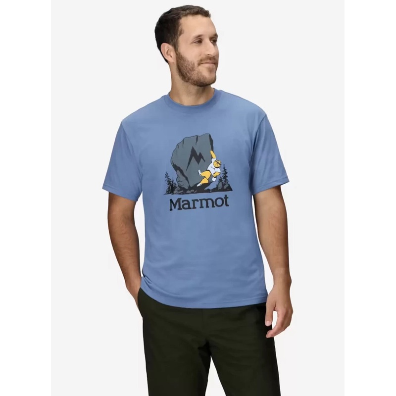 Marmot Bouldering Marty Short Sleeve T-Shirt M Blue