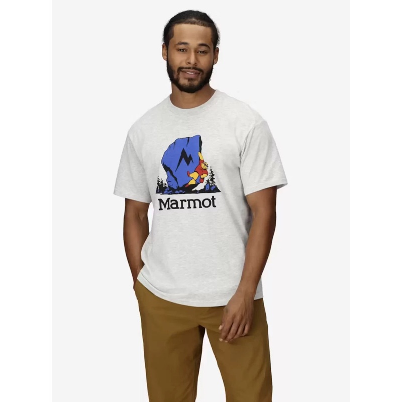 Marmot Bouldering Marty Short Sleeve T-Shirt M Grey Heather